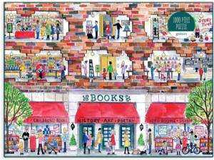 A Day at the Bookstore Shopping Jigsaw Puzzle By Galison