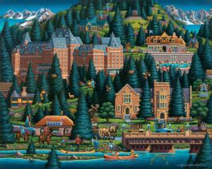 Banff Folk Art Jigsaw Puzzle By Dowdle Folk Art