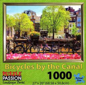 Bicycles by the Canal Bicycle Jigsaw Puzzle By Puzzle Passion