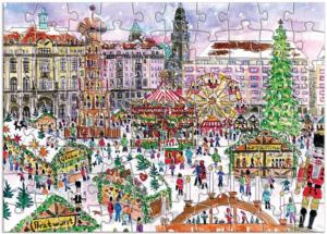 Christmas Market Shopping Jigsaw Puzzle By Galison
