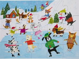 Skating Dogs Children's Cartoon Children's Puzzles By eeBoo
