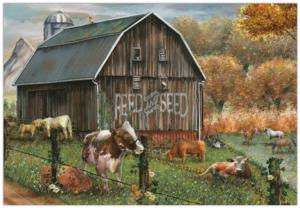 Feed and Seed Farm Americana Jigsaw Puzzle By Crown Point Graphics