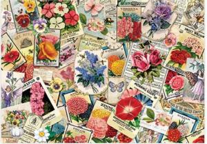 Vintage Garden Seeds Collage Jigsaw Puzzle By Surelox