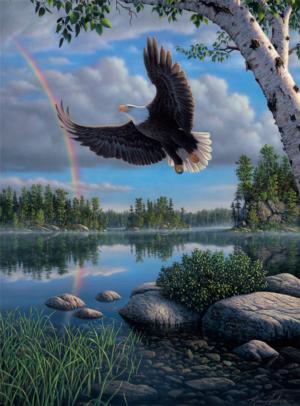 On Eagle's Wings Landscape Jigsaw Puzzle By Buffalo Games