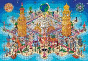 Land of Rutopia by Ruben Topia Beach & Ocean Jigsaw Puzzle By Pomegranate
