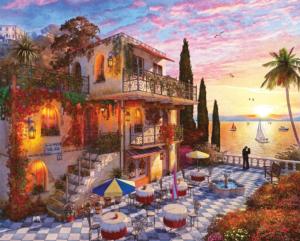 Mediterranean Romance Sunrise & Sunset Jigsaw Puzzle By Springbok