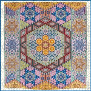 Mosaic Quilt Pattern & Geometric Jigsaw Puzzle By Pomegranate