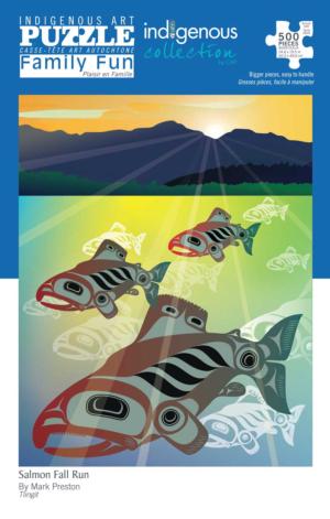 Salmon Fall Run Fish Jigsaw Puzzle By Indigenous Collection