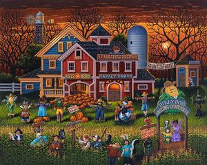 Scarecrow Festival Folk Art Jigsaw Puzzle By Dowdle Folk Art