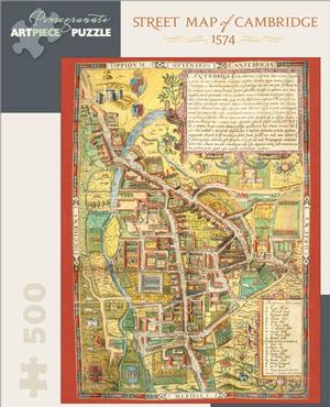 Street Map of Cambridge 1574 History Jigsaw Puzzle By Pomegranate