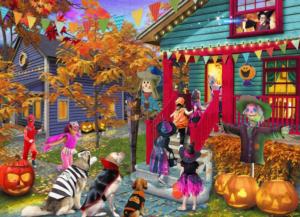 Trick or Treat Halloween Jigsaw Puzzle By Vermont Christmas Company