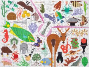 Wildlife Wonders by Charley Harper Fish Jigsaw Puzzle By Pomegranate